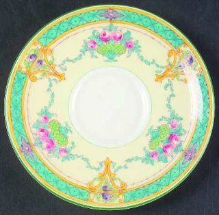 Royal Worcester Melba (Cream Background) Saucer for Footed Cup, Fine China Dinne