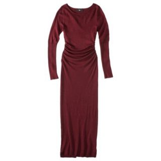 Mossimo Womens Longsleeve Scoop Neck Maxi Sweater Dress   Red XS