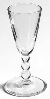 Libbey   Rock Sharpe Knob Hill Clear Cordial Glass   Stem #3009,Plain Bowl, Clea