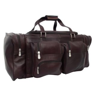 Piel Leather 24 in. Duffel Bag with Pockets Black   9122 BLK