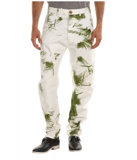 Vivienne Westwood MAN Grass Stain Cotton Trouser Mens Casual Pants (White)