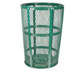 Witt Industries 48 Gallon Outdoor Trash Can w/ See Through Mesh, Green Finish