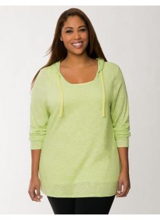 Lane Bryant Plus Size Hacci knit hoodie     Womens Size 18/20, Bold Lime