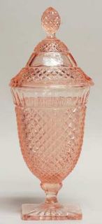 Anchor Hocking Miss America Pink Candy Dish with Lid   Pink, Depression Glass