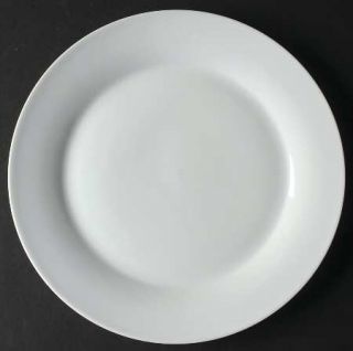 Gibson Designs Halstead Dinner Plate, Fine China Dinnerware   All White,Unecorat