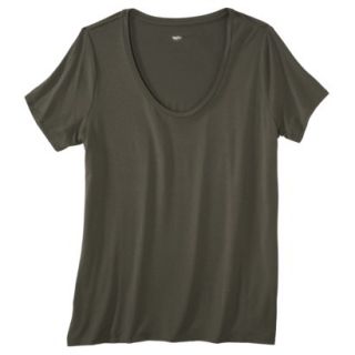 Mossimo Womens Plus Size Short Sleeve Tee   Green 4