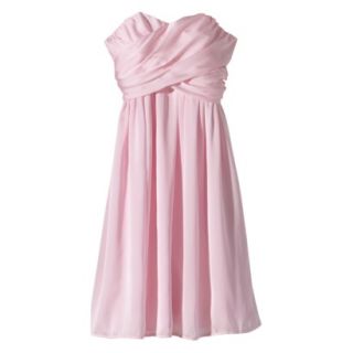 TEVOLIO Womens Plus Size Satin Strapless Dress   Pink Lemonade   24W