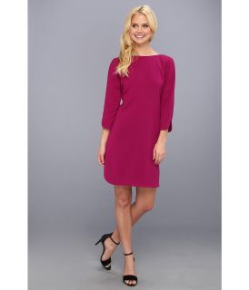 Eliza J Long Sleeve Shift W/ Slit Sleeves Womens Dress (Pink)