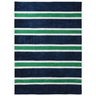 Rugby Stripe Area Rug   Blue/Green (5x7)