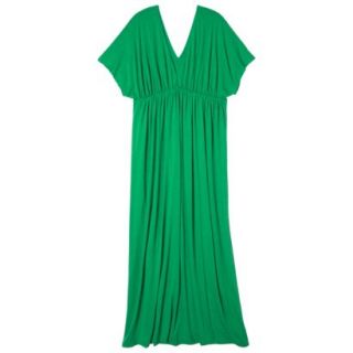 Merona Womens Plus Size Short Sleeve Maxi Dress   Green 1