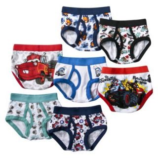 7 Pack Underwear , Little Boys Cars 2T 3T