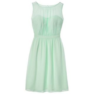 TEVOLIO Womens Plus Size Chiffon Illusion Sleeveless Dress   Cool Mint   20W