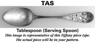 Tiffany Shell & Thread (Strl,1905,Gold Vermeil) Tablespoon (Serving Spoon)   Ste