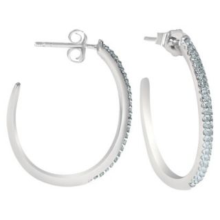 1/4 CT.T.W. Diamond Half Hoop Sterling Silver Earrings (I3 I2)