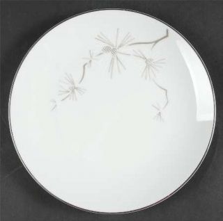 Noritake Pinebrook Salad Plate, Fine China Dinnerware   Gray & White Pine Tree B