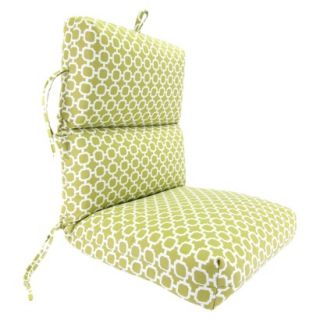Outdoor Universal Chair Cushion   Green/White Geometric