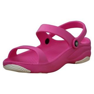 USADawgs Hot Pink / White Premium Womens 3 Strap Sandal   11