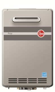 Rheem RTGH95XLN Tankless Water Heater, Natural Gas 199,900 BTU Max High Efficiency Condensing Direct Vent Outdoor, 9.5 GPM