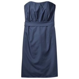 TEVOLIO Womens Taffeta Strapless Dress   Academy Blue   6