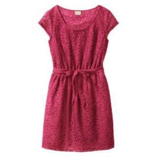 Merona Womens Lace Sheath Dress   Established Red   XS