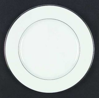 Style House Wedding Band Dinner Plate, Fine China Dinnerware   White, Rim Shape,