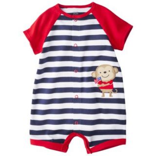 Just One YouMade by Carters Newborn Boys Striped Romper   Blue/Red 3 M