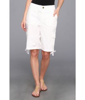 Caribbean Joe Poplin Cargo Skimmer Womens Shorts (White)