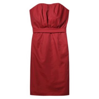 TEVOLIO Womens Taffeta Strapless Dress   Stoplight Red   2