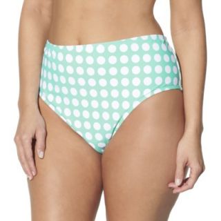 Womens Plus Size Bikini Swim Bottom   Mint Green/White 20W