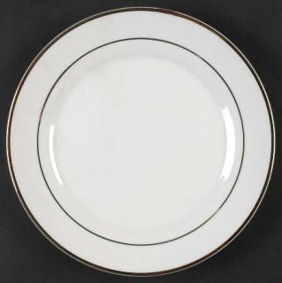  Emily Gold Salad Plate, Fine China Dinnerware   Porcelain, China, White