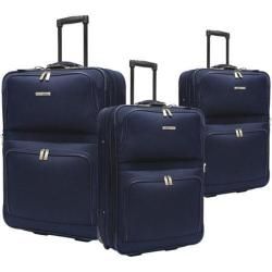 Travelers Choice Voyager 3pc Luggage Collection Navy