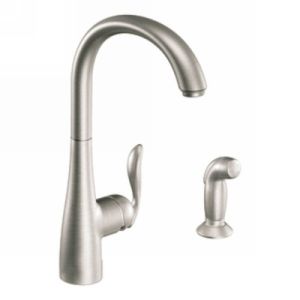 Moen 7790CSL Arbor Single Handle Kitchen Faucet with Sidespray