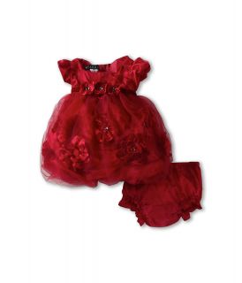 Biscotti Pocketful Of Posies Puff Sleeve Dress Girls Dress (Red)