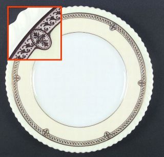 Lenox China Crinoline Cream Dinner Plate, Fine China Dinnerware   Gadroon Edge,