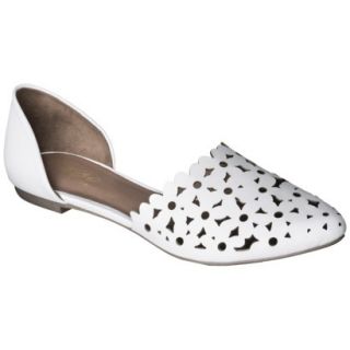 Womens Mossimo Lainey Perforated Two Piece Flats   White 6.5