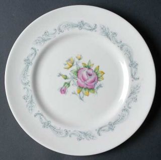 Royal Doulton Chantilly Rose Luncheon Plate, Fine China Dinnerware   Rose Center