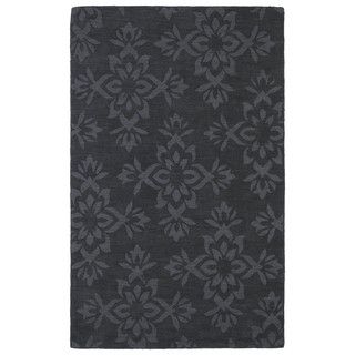 Trends Charcoal Damask Wool Rug (20 X 30)