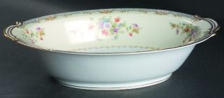 Noritake Naomi 10 Oval Vegetable Bowl, Fine China Dinnerware   Scroll Verge Lin