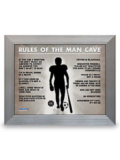 Steiner Sports Framed Rules Of The Man Cave Print   No Color