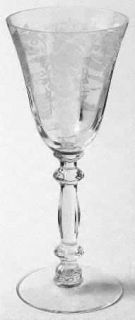 Cambridge Apple Blossom Clear (Stem #3130) Wine Glass   Stem #3130, Etch #744, C