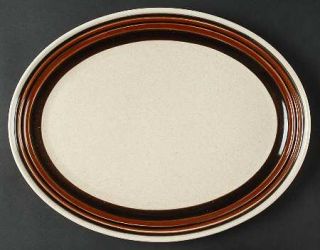 Royal Doulton Bistro Brown 13 Oval Serving Platter, Fine China Dinnerware   Lam