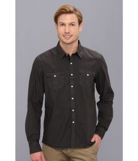 Arnold Zimberg Double Pocket Long Sleeve Button Down Mens Long Sleeve Button Up (Black)