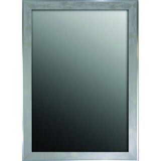 28x40 Scratched Wash White And Silver Trimmed Mirror