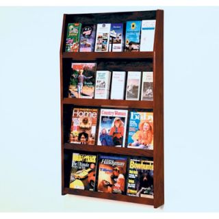 Wooden Mallet Twelve Magazine and Twenty Four Brochure Wall Display with Opti
