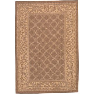 Recife Garden Lattice/ Cocoa Natural Area Rug (39 X 55) (CocoaSecondary colors NaturalTip We recommend the use of a non skid pad to keep the rug in place on smooth surfaces.All rug sizes are approximate. Due to the difference of monitor colors, some rug