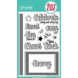 Avery Elle Clear Stamp Set 4 X6  Celebrate