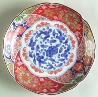 Gumps Gum21 Bread & Butter Plate, Fine China Dinnerware   Imari, Rust, Cobalt Bl