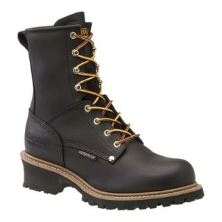 Carolina Steel Toe Waterproof Logger Boot   8in., Size 14 Wide, Black, Model#
