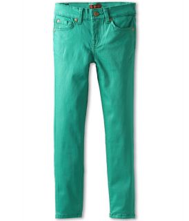 7 For All Mankind Kids Girls The Skinny Coated Jean in Emerald Girls Jeans (Green)