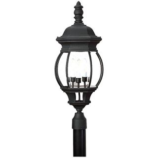 Outdoor Post 3 light Black Finish Lantern